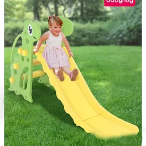 Fun Yellow and Green Dino Slide for Kids at Home